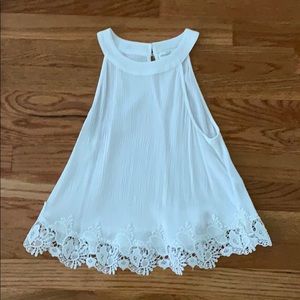 Abercrombie Fitch white tip with lace